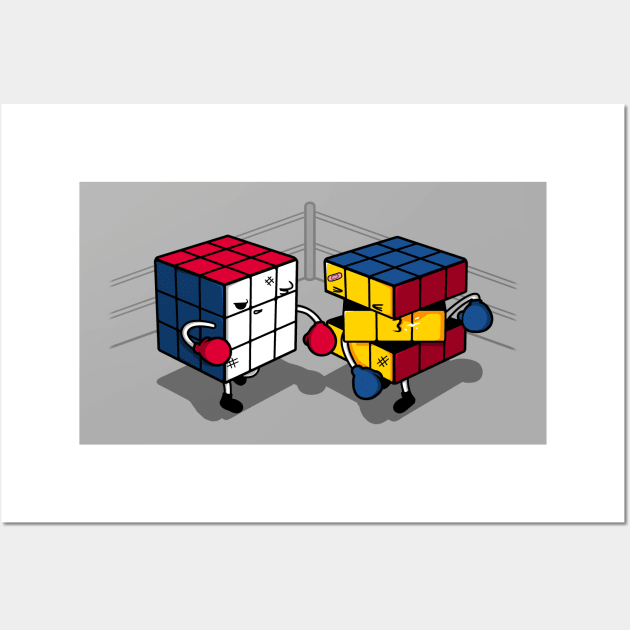 Cube Fight! Wall Art by Raffiti